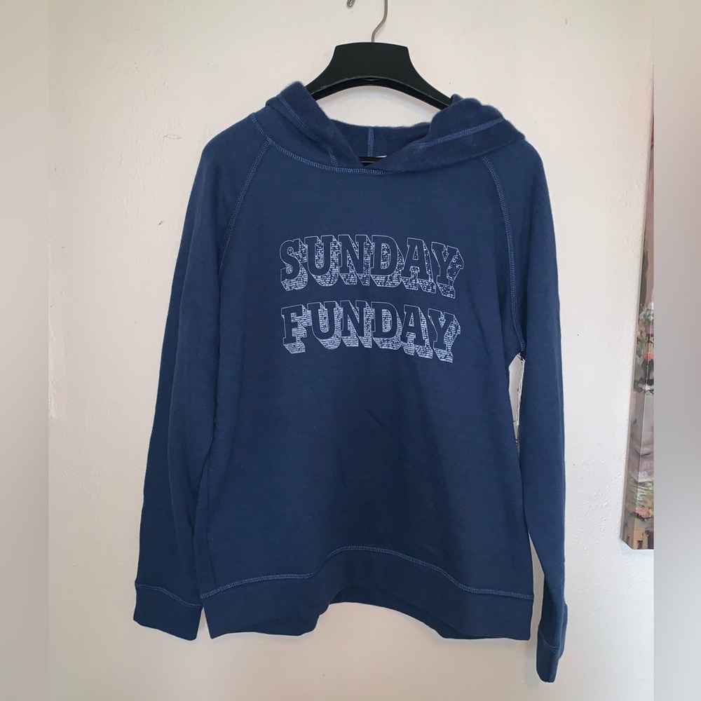 78&sunny , blue hoodie brand new. Sunday funday graphic.